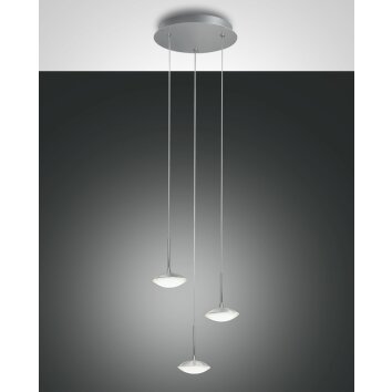 Fabas Luce Hale Lampa Wisząca LED Aluminium, 3-punktowe