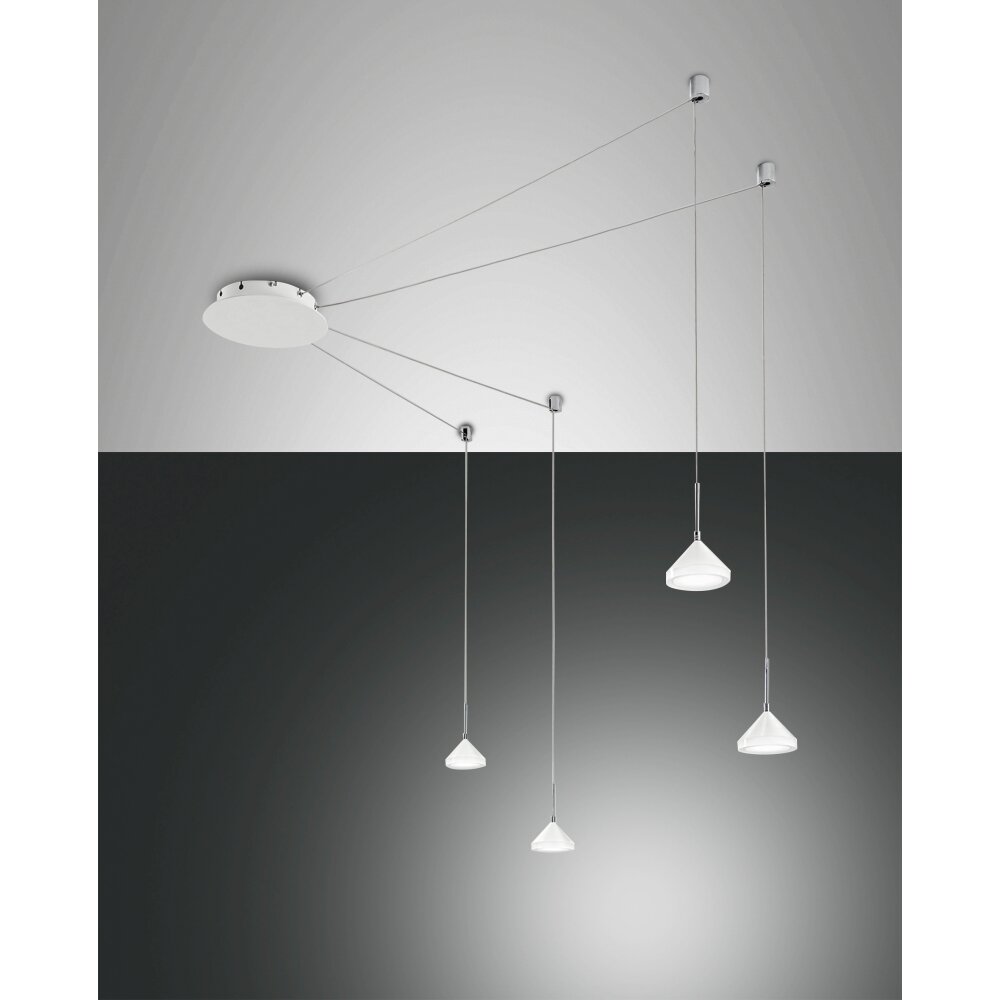 Fabas Luce Isabella Lampa Wisząca LED Biały, 4-punktowe main product photo