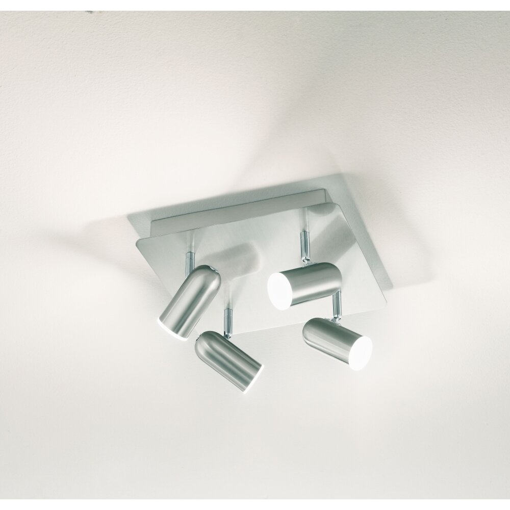 Fabas Luce Spotty Lampa Sufitowa LED Nikiel matowy, 4-punktowe main product photo