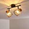 Lampa Sufitowa Grongroft Jasne drewno, Czarny, 2-punktowe