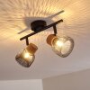 Lampa Sufitowa Grongroft Jasne drewno, Czarny, 2-punktowe