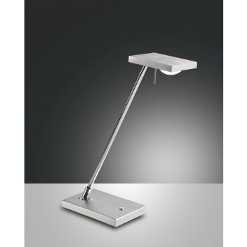 Fabas Luce Como Lampa stołowa LED Aluminium, Chrom, 1-punktowy