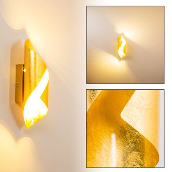 Ogarrio Lampa ścienna LED Złoty, 2-punktowe