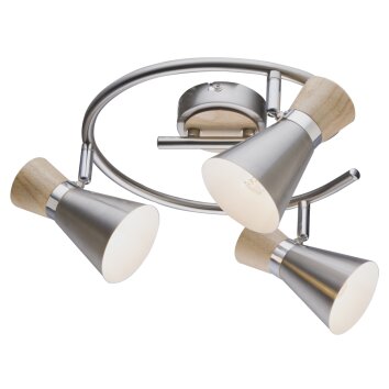 Globo Reflektor sufitowy Nikiel matowy, 3-punktowe
