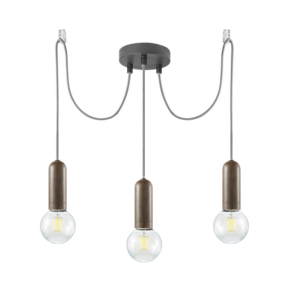 Leuchten Direkt TURN ME Lampa Wisząca Rdzawy, 3-punktowe main product photo