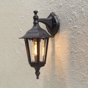 Konstsmide Firenze lampa ścienna Czarny, 1-punktowy