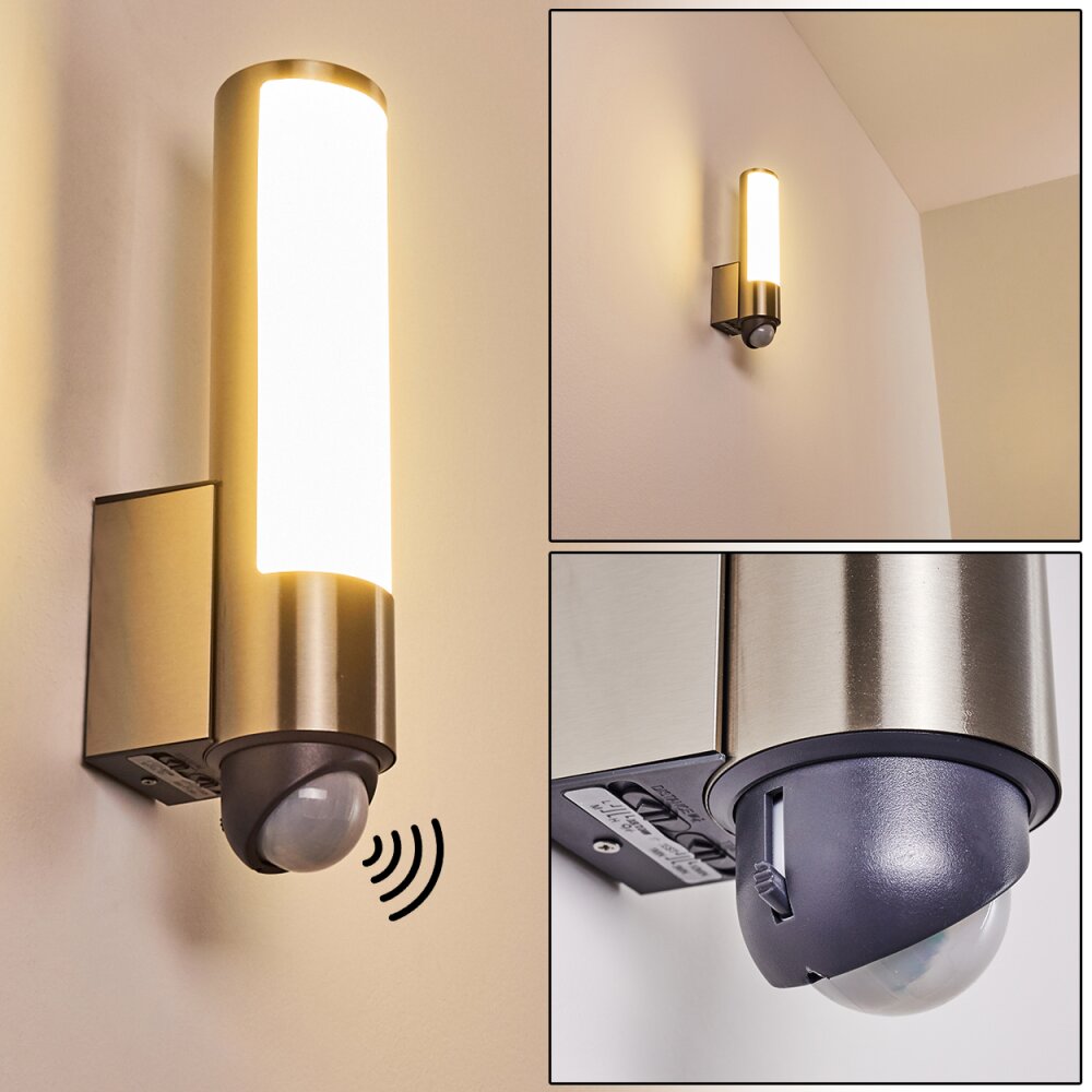 Zewnętrzny kinkiet Vasön LED Stal nierdzewna, 1-punktowy, Czujnik ruchu main product photo