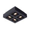 lampy sufitowe listwy Lucide XIRAX LED Czarny, 4-punktowe