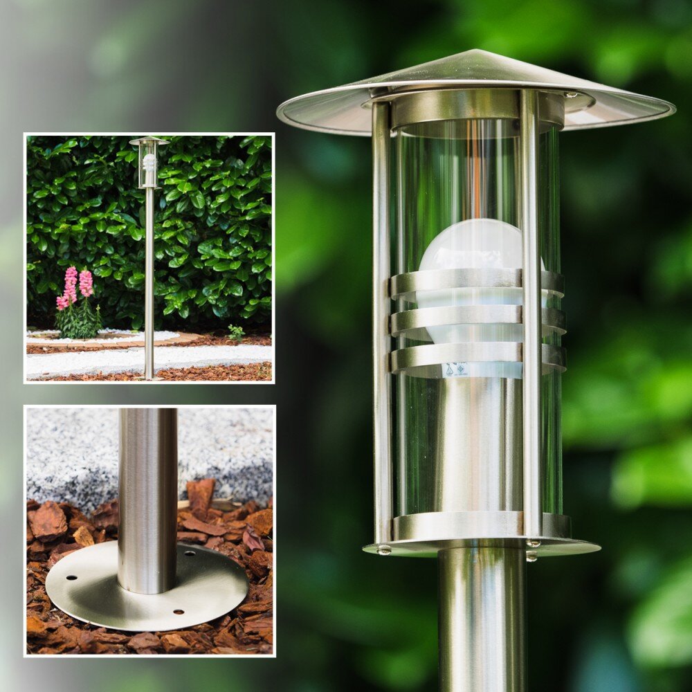 Fukuoka zewnętrzna lampa stojąca Stal nierdzewna, Przezroczysty, 1-punktowy main product photo