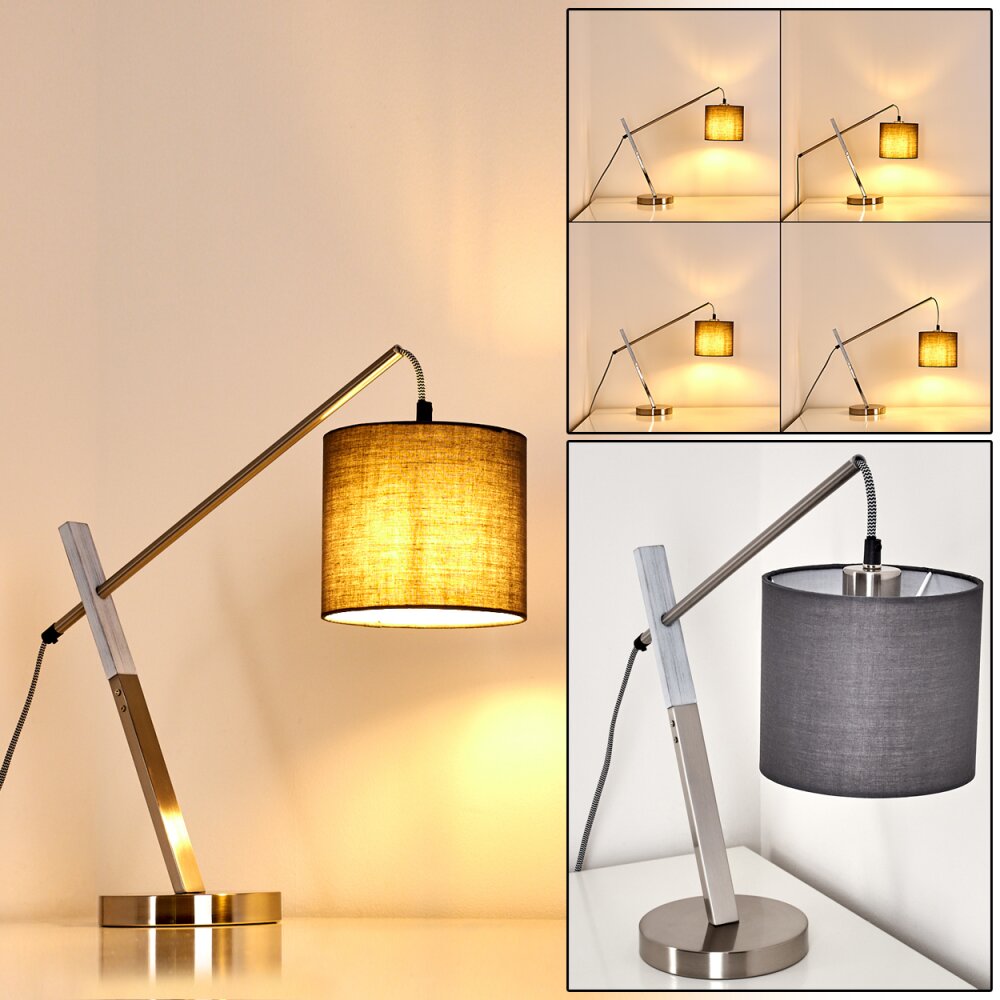 Huemoz Lampa stołowa Nikiel matowy, 1-punktowy main product photo