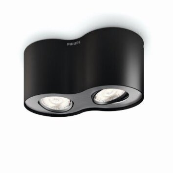 Philips Phase Lampa Sufitowa LED Czarny, 2-punktowe