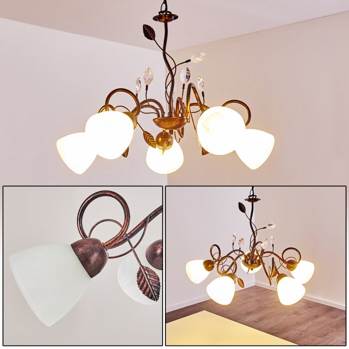 Peccia Lampa Wisząca Rdzawy, 5-punktowe Peccia Lampa Wisząca Rdzawy, 5-punktowe