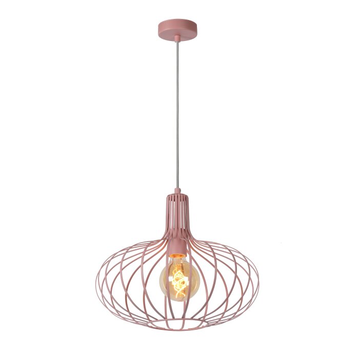 Lampa Wisząca Lucide MERLINA Różowy, 1-punktowy