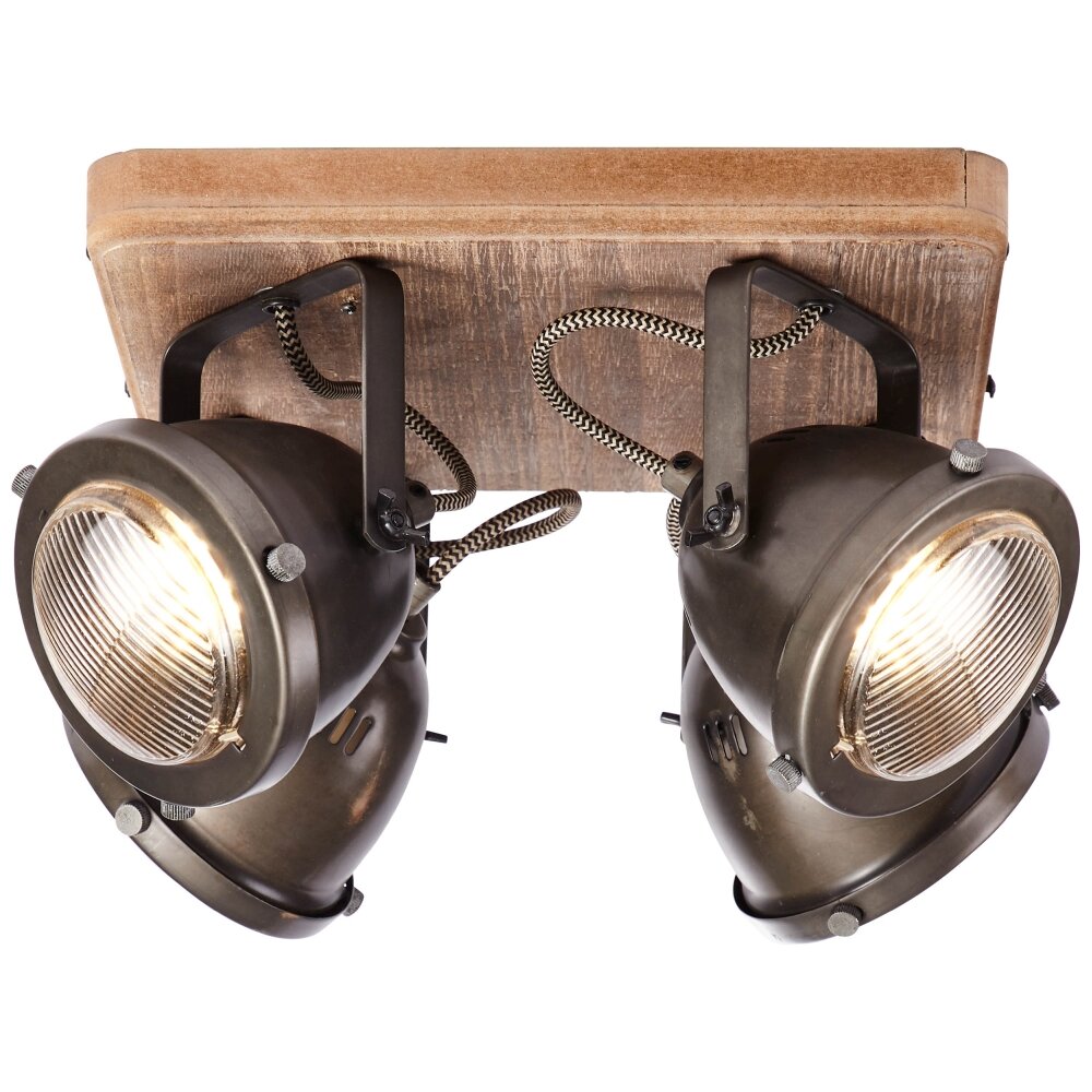 Brilliant Carmen Wood Lampa Sufitowa Stal nierdzewna, 4-punktowe main product photo
