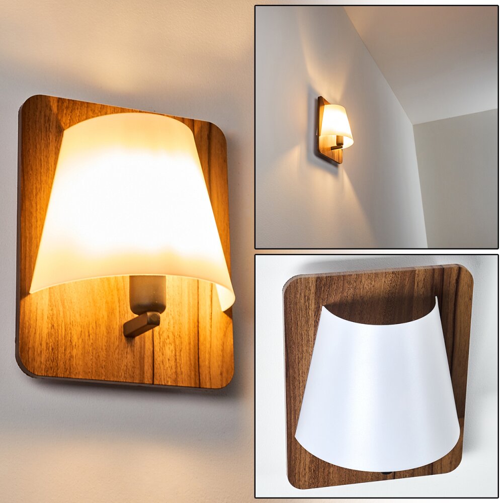 Huddinge Lampa ścienna Ciemne drewno, Czarny, 1-punktowy main product photo