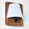 Huddinge Lampa ścienna Ciemne drewno, Czarny, 1-punktowy