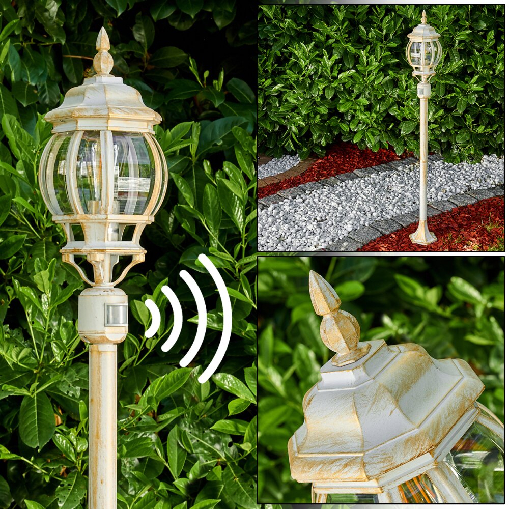 Lentua Zewnętrzna Lampa Stojąca Złoty, Biały, 1-punktowy, Czujnik ruchu main product photo