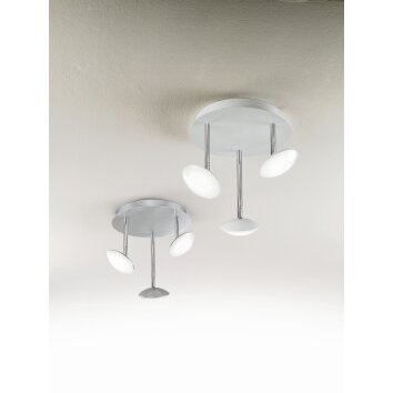 Fabas Luce Hale Lampa Sufitowa LED Chrom, Biały, 3-punktowe