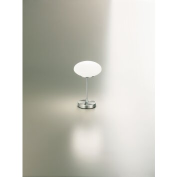 Fabas Luce Jap Lampa stołowa LED Nikiel matowy, 1-punktowy