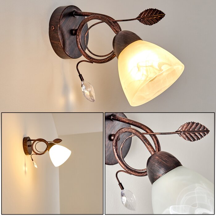 Peccia Lampa ścienna Rdzawy, 1-punktowy