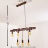 Barbengo Lampa Wisząca brązowy, rdzawy, 4-punktowe