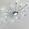 Mirror Lampa Sufitowa LED Chrom, 1-punktowy, Zdalne sterowanie