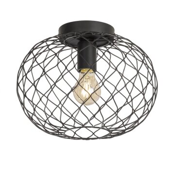 Lampa Sufitowa Fischer & Honsel living Justin Czarny, 1-punktowy