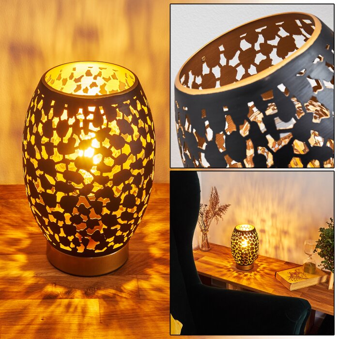 Saksborg lampka nocna Złoty, 1-punktowy Saksborg lampka nocna Złoty, 1-punktowy