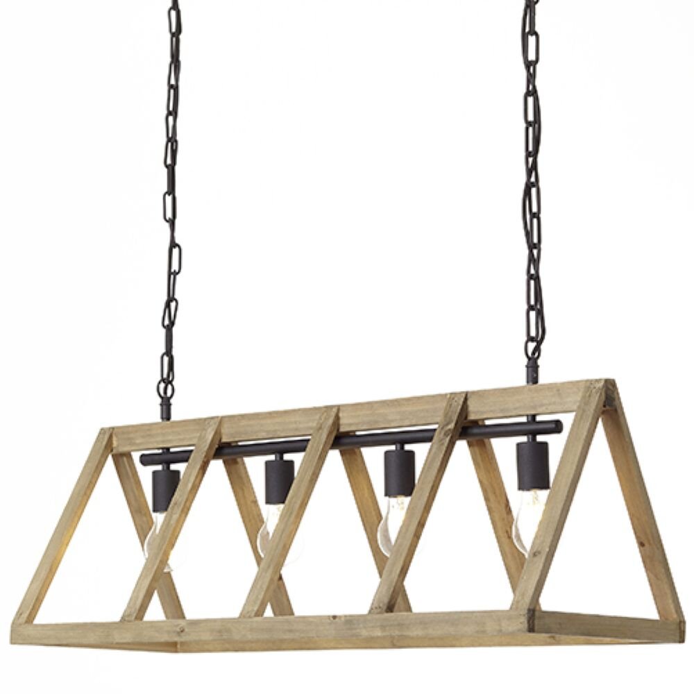 Brilliant Matrix Wood Lampa Wisząca Jasne drewno, 4-punktowe main product photo