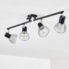 Lampa Sufitowa Burkal Chrom, Czarny, 4-punktowe