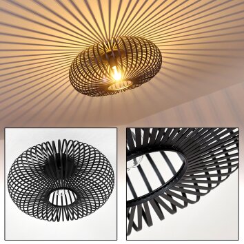 Lepa Lampa Sufitowa czarny, 1-punktowy