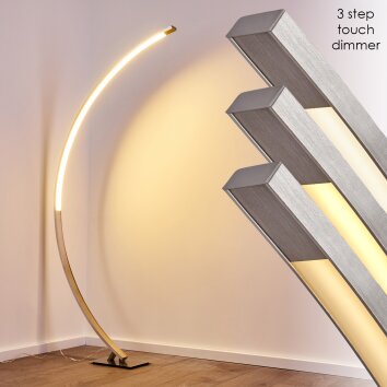 Ruswil Lampa Stojąca LED Nikiel matowy, 1-punktowy