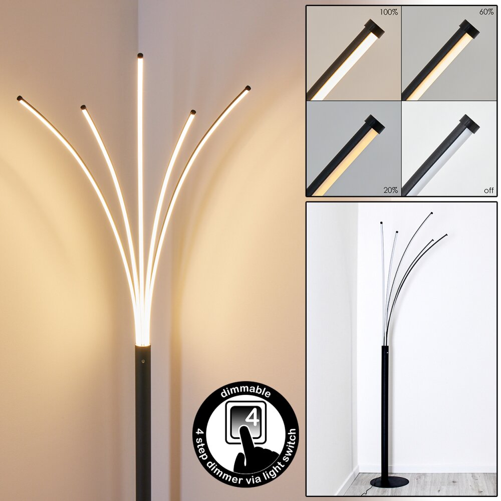 Bakersfield Lampa Stojąca LED Czarny, Biały, 1-punktowy main product photo