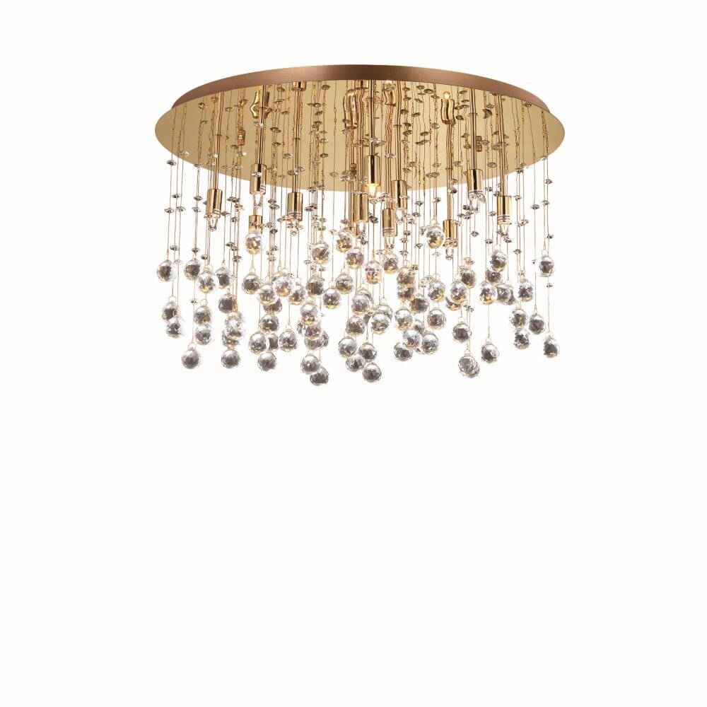 Ideal Lux MOONLIGHT Lampa Sufitowa W kolorze szampana, Kryształowa, 12-punktowe main product photo