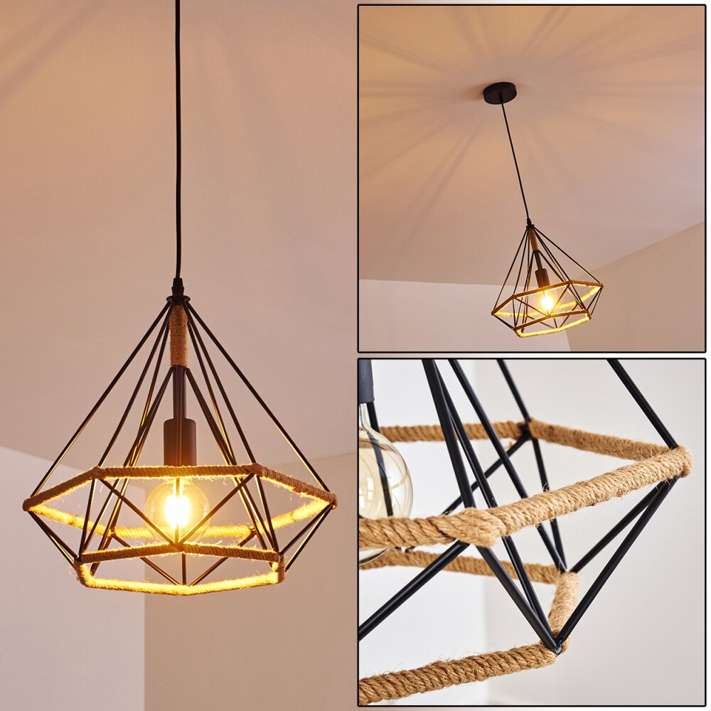 Lampa Wisząca Riekje Czarny, 1-punktowy main product photo