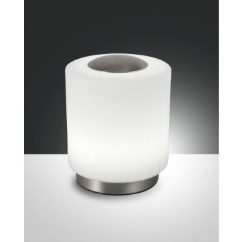 Fabas Luce Simi Lampa stołowa LED Nikiel matowy, 1-punktowy