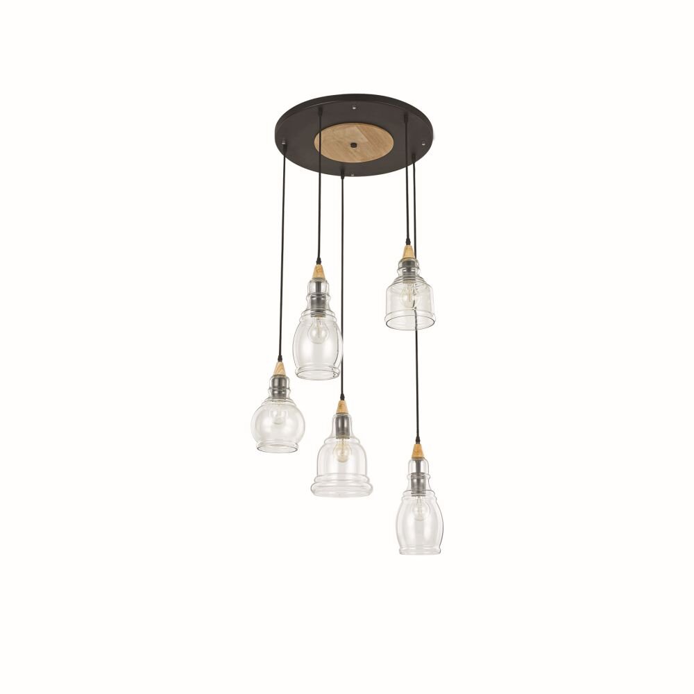 Ideal Lux GRETEL Lampa Wisząca Brązowy, Czarny, 5-punktowe main product photo