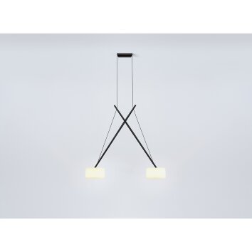 Serien Lighting TWIN Suspension Lampa Wisząca LED Czarny, 1-punktowy