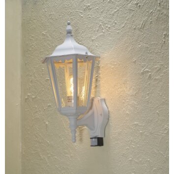 Konstsmide Firenze lampa ścienna Biały, 1-punktowy, Czujnik ruchu