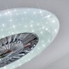 Petrovac wentylator sufitowy LED Chrom, Biały, 1-punktowy, Zdalne sterowanie