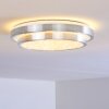 Mirabeau Lampa Sufitowa LED Aluminium, 2-punktowe, Zdalne sterowanie, Zmieniacz kolorów