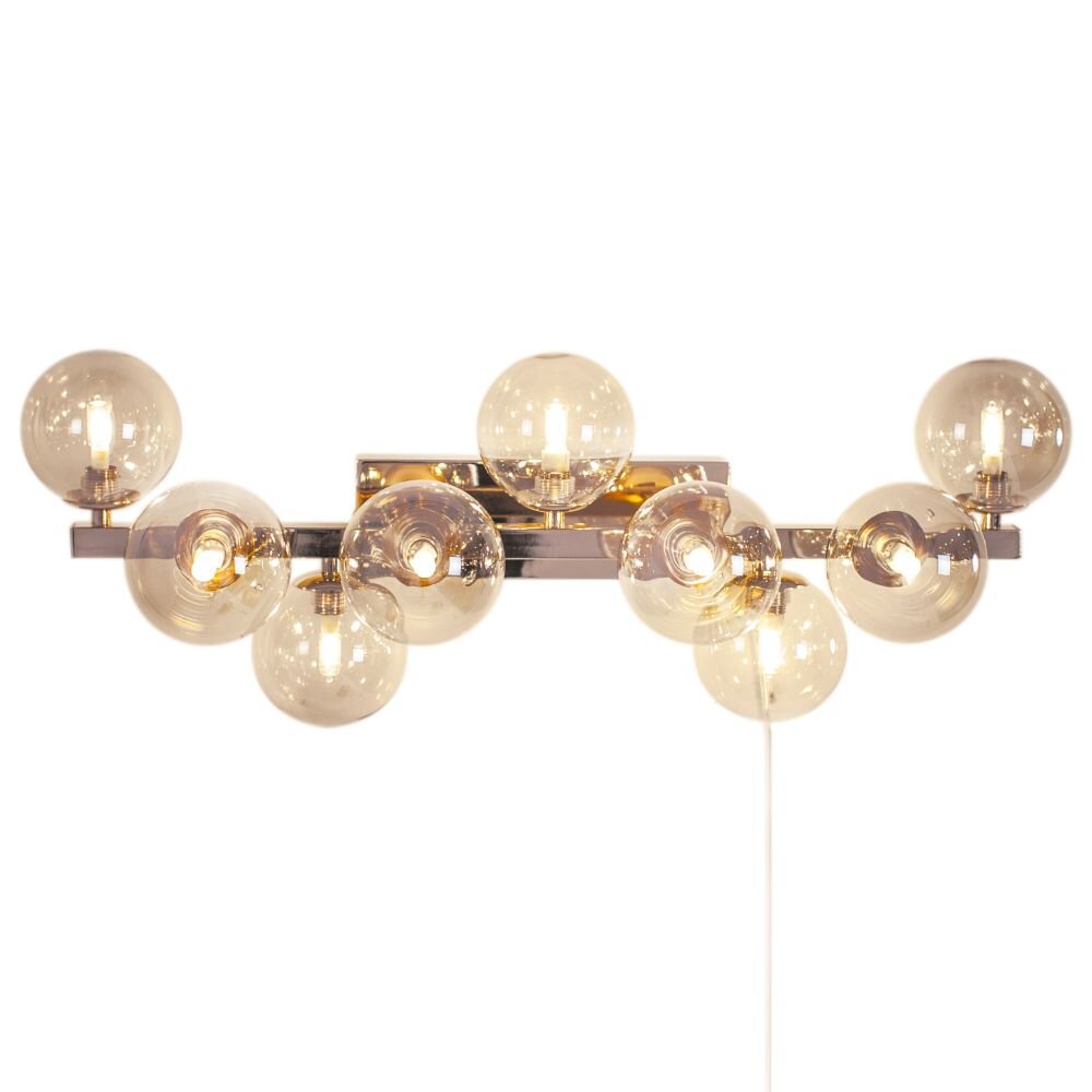 By Rydens Splendor Lampa ścienna W kolorze bursztynu, Złoty, 9-punktowe main product photo
