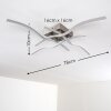 Kosola Lampa Sufitowa LED Nikiel matowy, 4-punktowe
