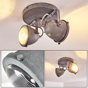 Glostrup Lampa Sufitowa LED Szary, 2-punktowe