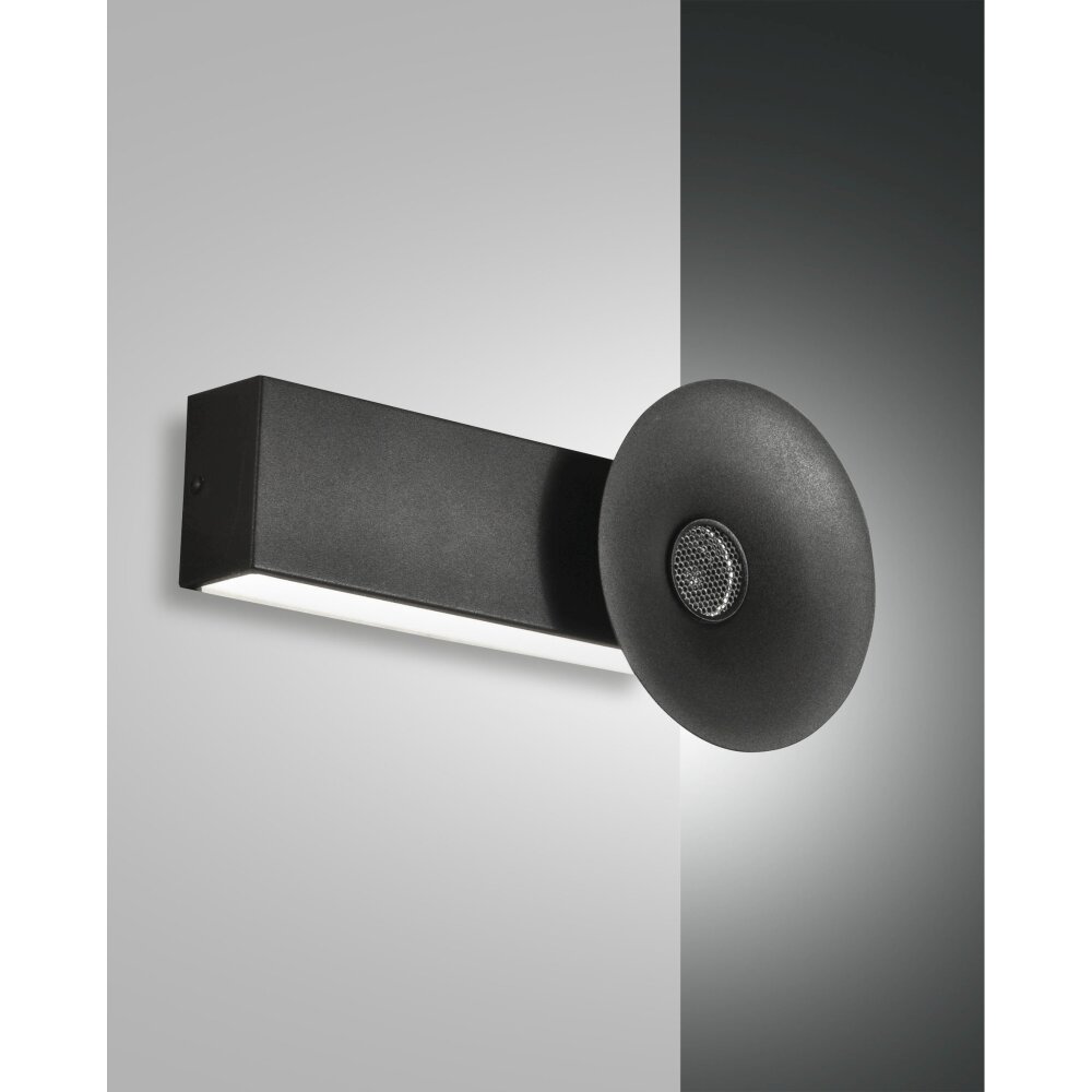 Fabas Luce Aretha Lampa ścienna LED Czarny, 1-punktowy main product photo