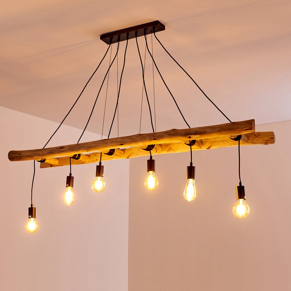 Yaak Lampa Wisząca Jasne drewno, Czarny H3350621 | swiatlampy.pl