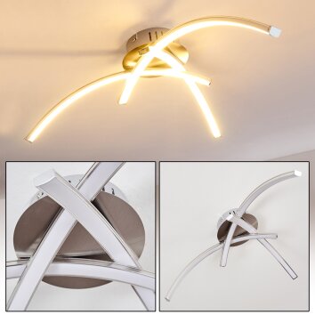 Wikon Lampa Sufitowa LED Nikiel matowy, 3-punktowe