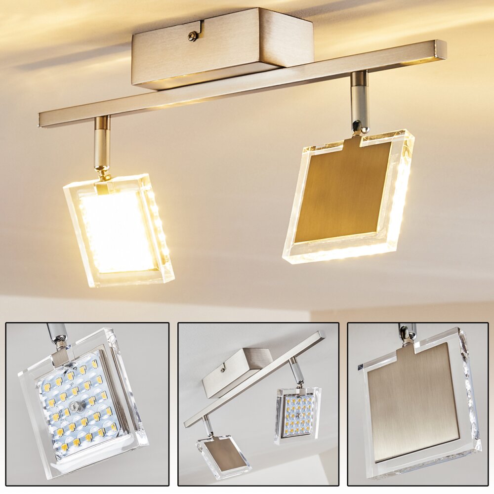 Piney Lampa Sufitowa LED Nikiel matowy, 2-punktowe main product photo