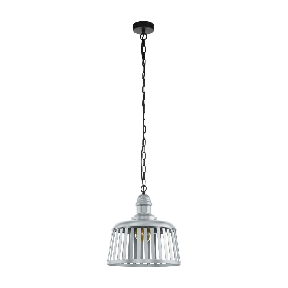 EGLO WRAXALL Lampa Wisząca Czarny, Srebrny, 1-punktowy main product photo