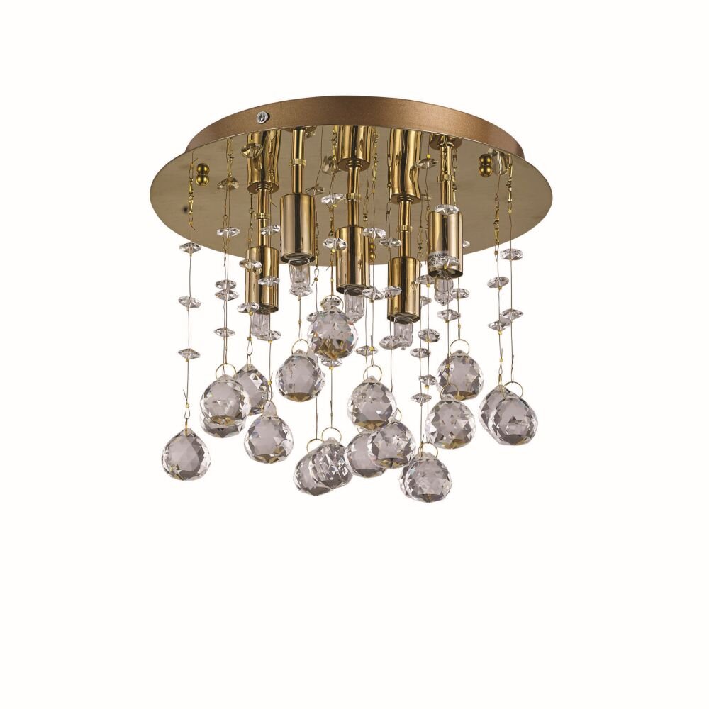 Ideal Lux MOONLIGHT Lampa Sufitowa Złoty, Kryształowa, 5-punktowe main product photo